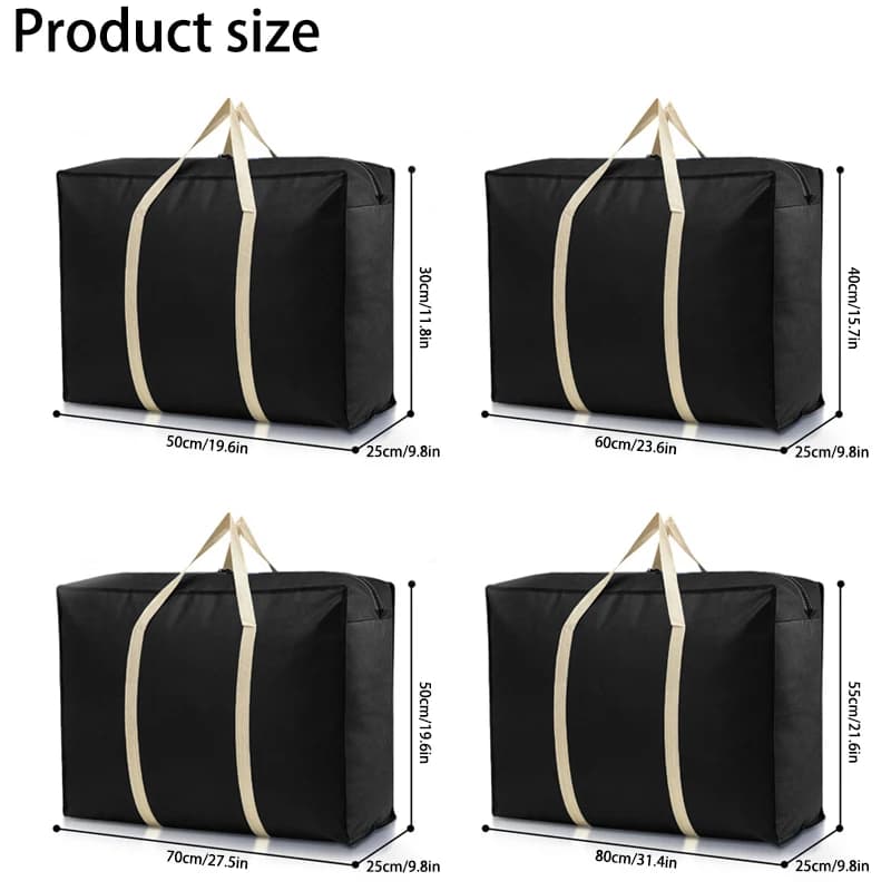 1 Pezzo Borsa Extra Large Impermeabile per Traslochi, Lavanderia e Shopping, in Tessuto Non Tessuto, 80*55*25cm, Strumento per Organizzazione e Imballaggio Domestico