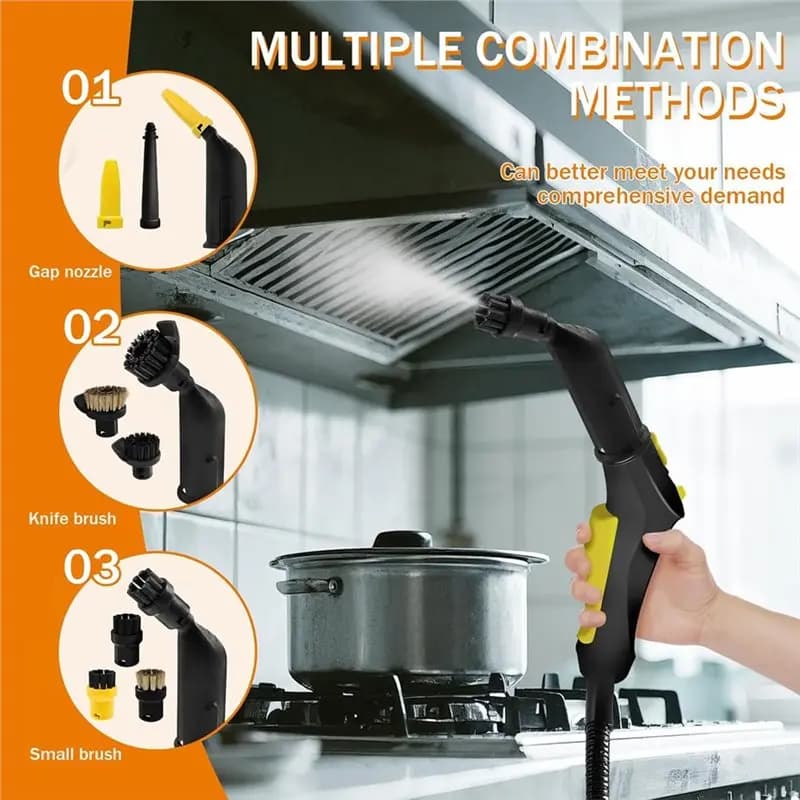 2025-Round Brush Joint Brushes Steam Power Nozzle Mop Cloth Set For Karcher SC1 SC2 SC3 SC4 SC5 Steam Cleaner Parts