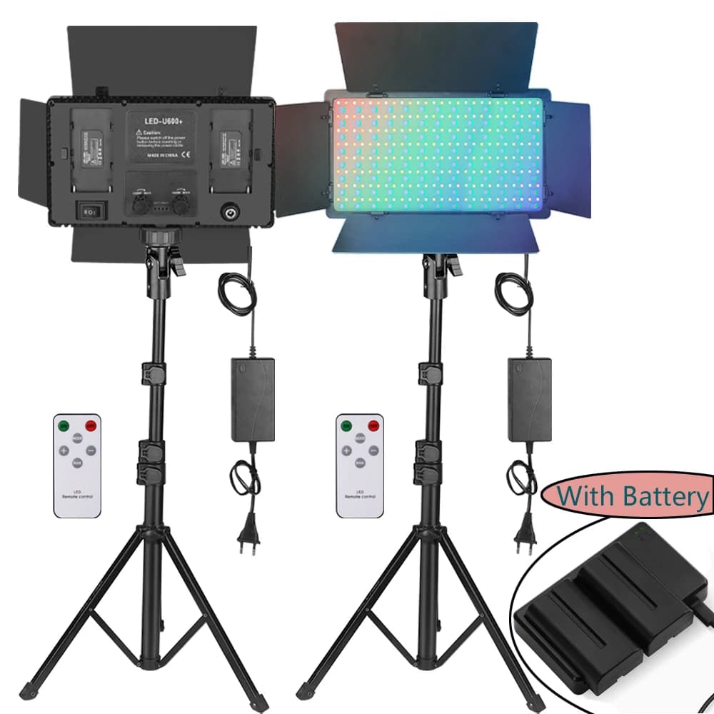 U800 RGB Photo Light LED Photo Studio Light Camera Phone Video Reduction RGB LED Panel Lamp Vdieo Light for YOUTUBE Tiktok LIVE