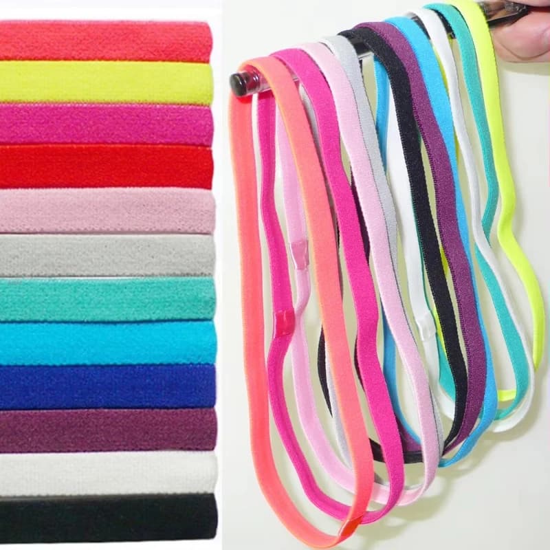 1/3/5pcs Fascia Elastica Sport Anti-Slip Gomma Yoga Fasce Per Capelli Per Le Donne Degli Uomini Corsa E Jogging Sport Stretch Sweatband Colore Della Caramella