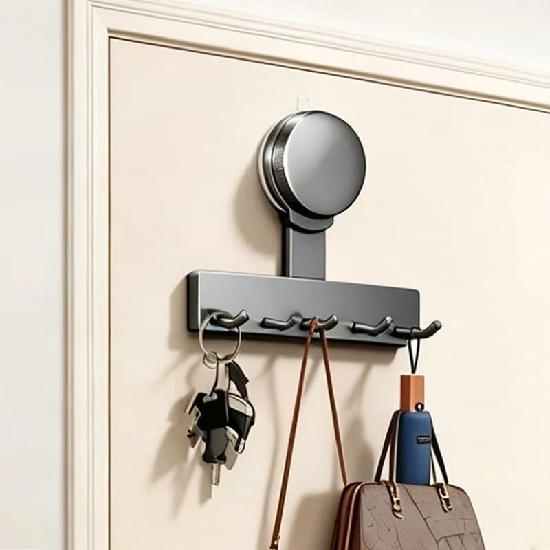 Gancio appendiabiti a ventosa senza foratura, organizer per vestiti, cappelli e asciugamani da appendere sopra la porta, portaoggetti per bagno e cucina