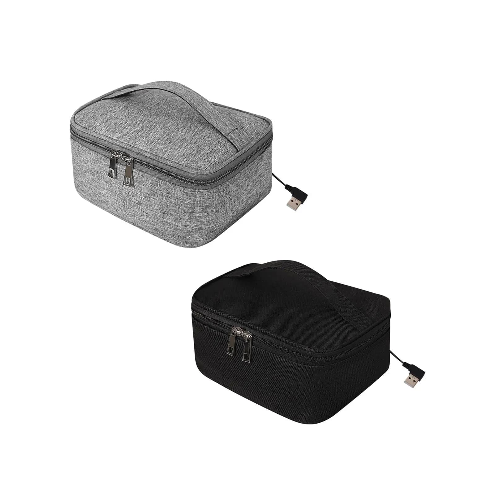 Borsa Termica per Pranzo Riscaldata USB in Tessuto Oxford, Riutilizzabile e Portatile, Comoda per Adulti, Borsa Isolante per Cibo da Picnic e Casa