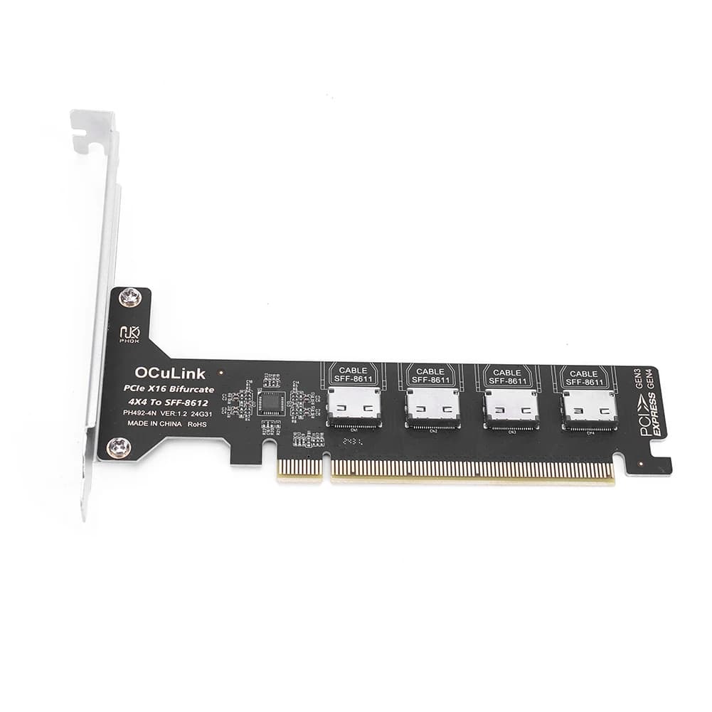 Adattatore Interno PCI-Express Bifurcato a SFF-8612 1/4X SFF-8612 SFF-8611 per SSD U.2 e Dock per Scheda Grafica Esterna EGPU