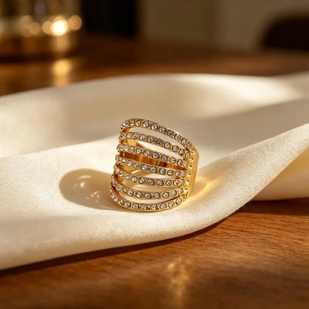 Elegante Anello Portasciarpa con Strass, Clip Antiscivolo Multiuso, Accessorio per Capelli, Ciondolo per Borsa, per Sciarpe in Seta e Lana, Decorazione per Cinture