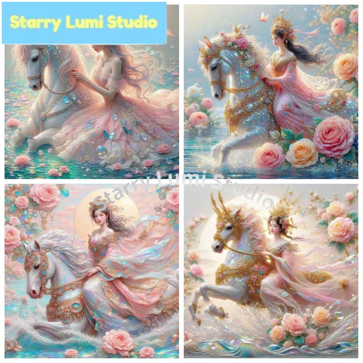 Pittura Diamante 5D Fai da Te Nuovo Arrivo Principessa e Cavallo Mosaico Completo Ricamo Decorazione Murale Ragazza Bellissima