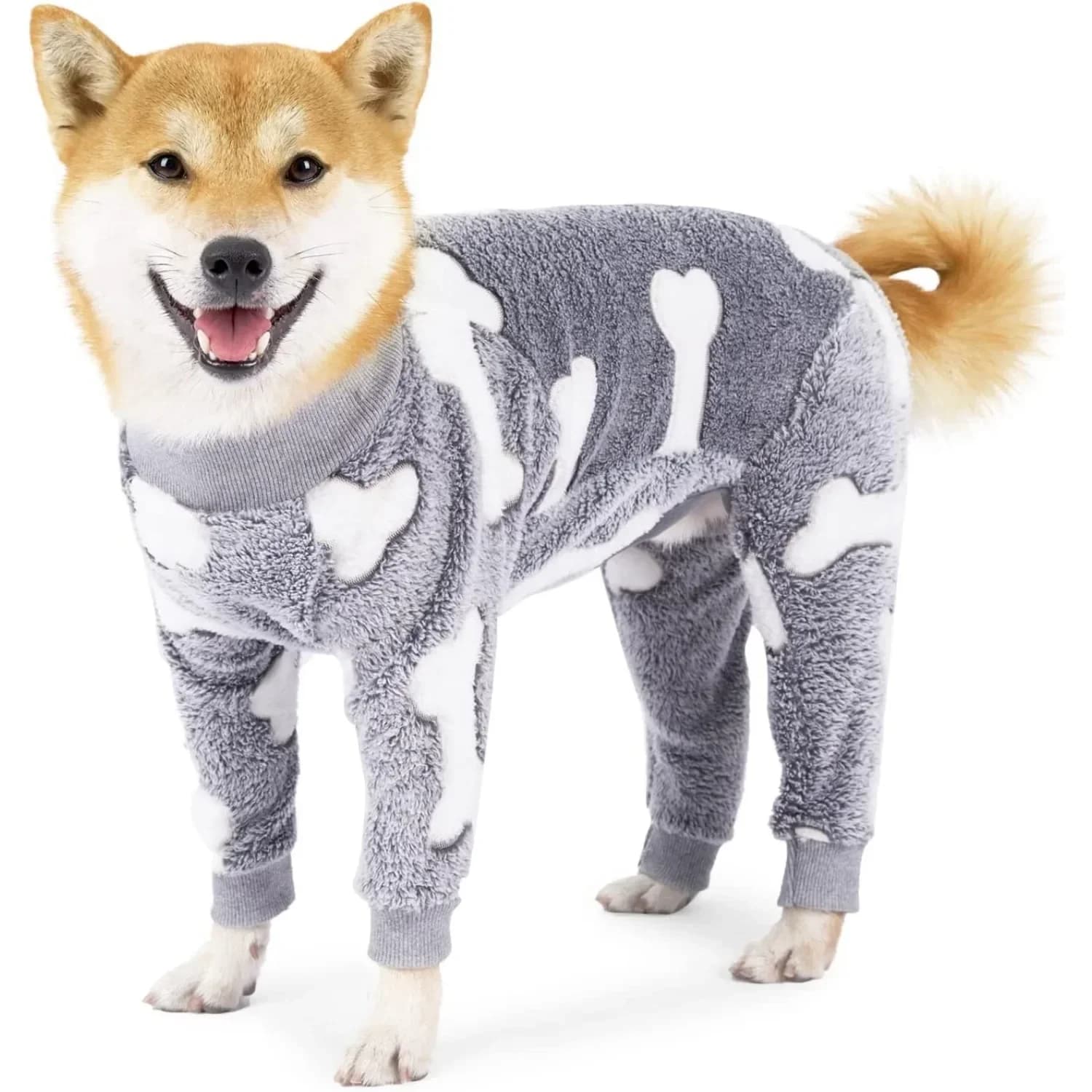 Abbigliamento invernale per cani Pigiama Tuta Tutina invernale a quattro gambe per cani di taglia media Tuta calda per cuccioli Vestiti per cani