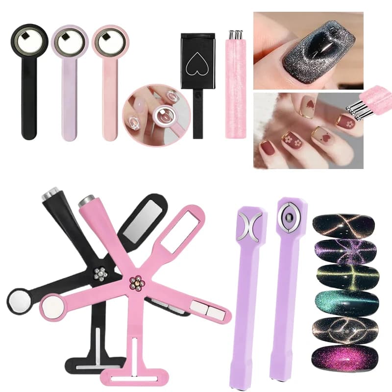 1/2/3PCS Multifunctional Nail Art Magnetic Stick Wand UV Attraction Manicure Tools 3D Cat Eye Gel Painting Nails Art Magnet Pen