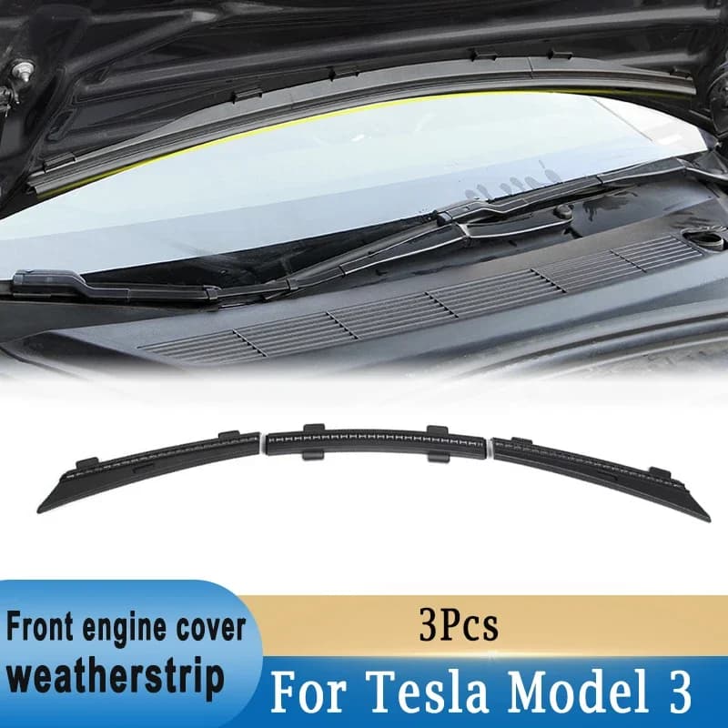 Copertura del telaio del cofano anteriore del motore guarnizione della guarnizione striscia di gomma impermeabile per Tesla modello 3 Y copertura protettiva antipolvere