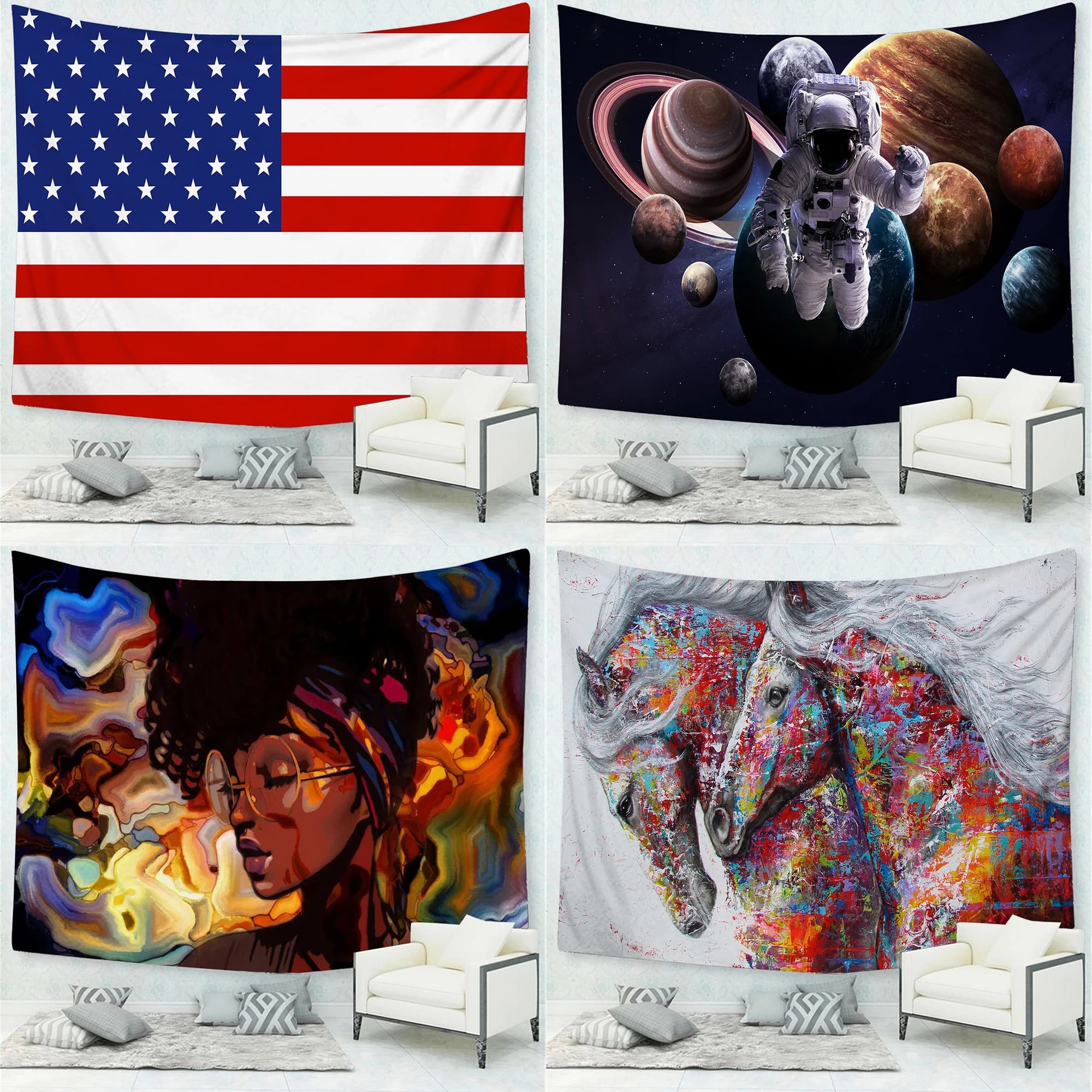 India Mandala arazzo appeso a parete dinosauro arazzo tappeto da parete tarocchi psichedelici arazzi di stoffa tappetino da Yoga tappeto da viaggio