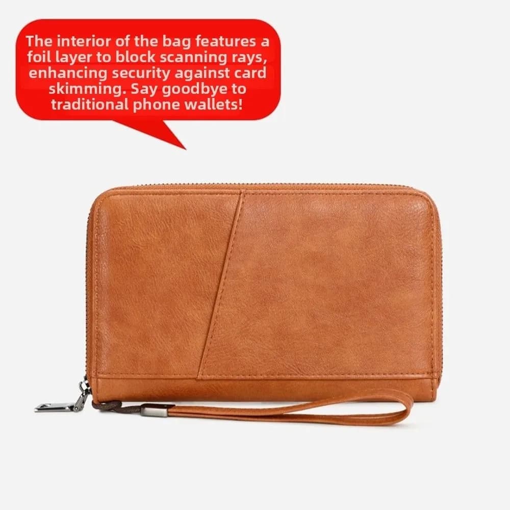 PU Leather Passport Clip Wallet Anti-Theft Large Capacity RFID Passport Holder RFID Blocking Wear-Resistant
