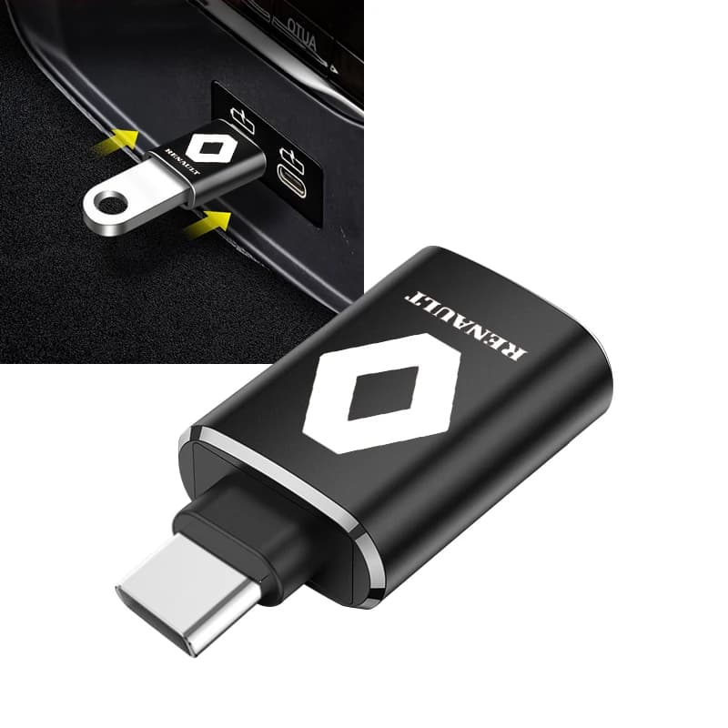 1 Piece USB Cable Type C for Car, Charging Adapter, Renault Clio Laguna 2 Megane 3 Duster Logan Captur