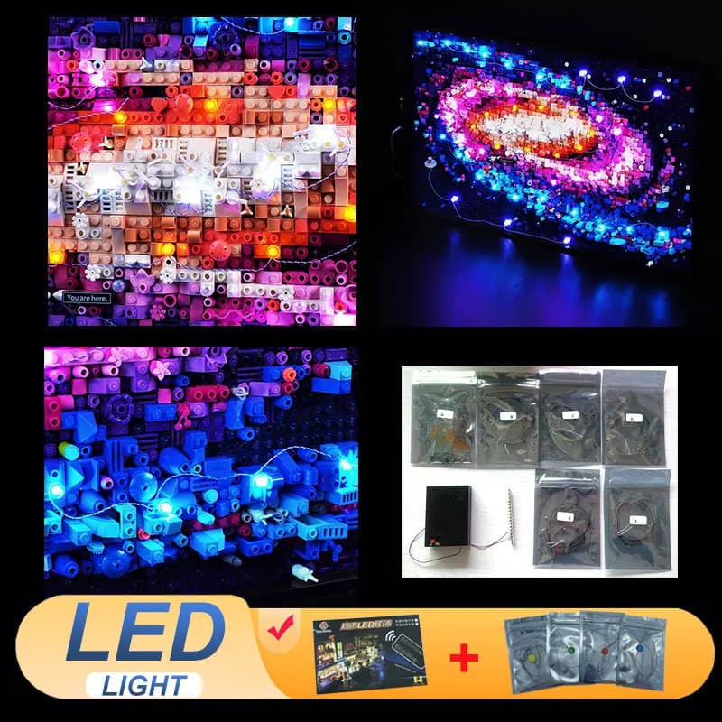 Kit di luci LED per LEGO 31212, lampada della Via Lattea, idee regalo fai da te (non include blocchi da costruzione, mattoncini, kit, set, modello)