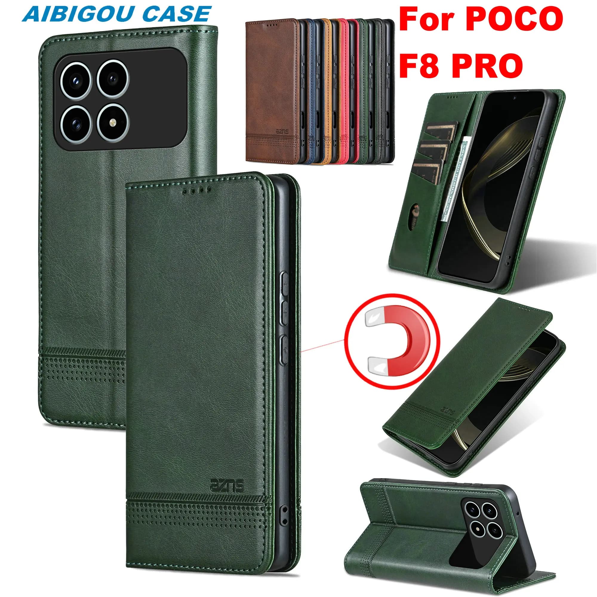 Per Xiaomi POCO F8 PRO F8ULTRA Custodia in pelle di lusso Retro Skin Flip Magnete Supporto chiuso automatico Copertura completa POCO F8 Ultra Borse per telefono