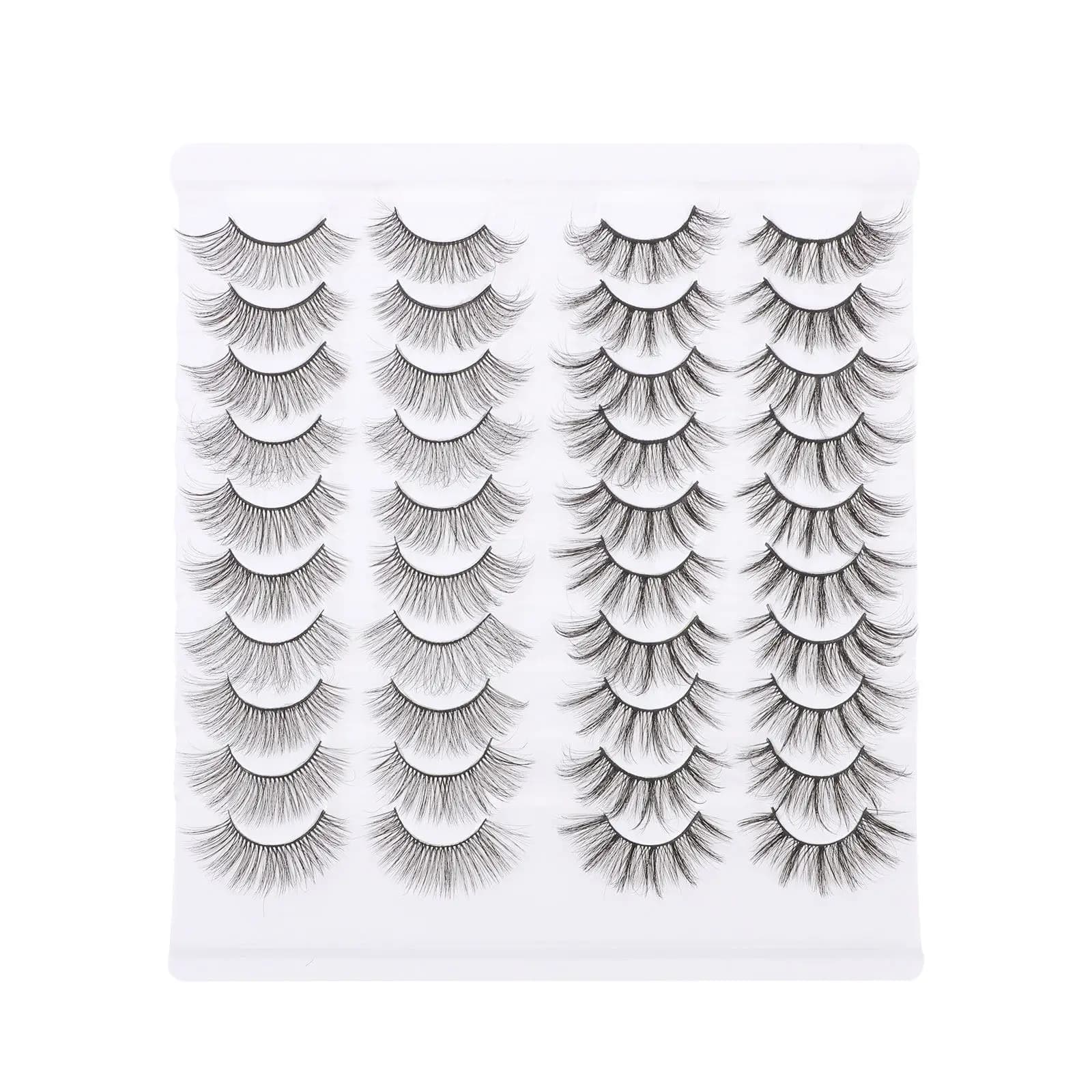 20 Paia di Ciglia Finte Naturali e Realistiche 3D, Ciglia Finte per Trucco, Cosmetici di Bellezza per Ragazze