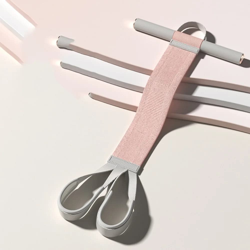 Fascia Elastica per Allenamento Gambe con Maniglie, Bande di Resistenza in Lattice Antirottura, Corda Nera Rinforzata per Caviglie, Attrezzatura da Palestra