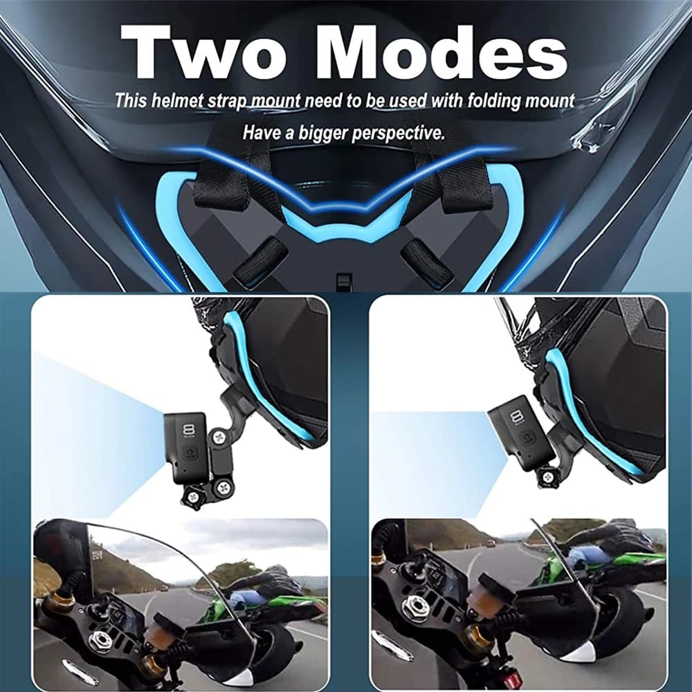 Helmet Strap Holder for Gopro Hero 11 10 9 8 7 6 5 4 3 Motorcycle Yi Action Sports Camera Holder Accessories