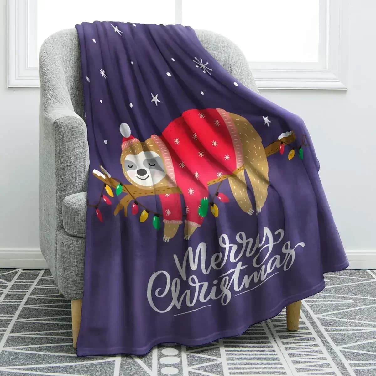 Bradipo flanella coperta spazio pianeta universo leggero morbido caldo accogliente per divano sedia letto ufficio campeggio bambini adulti regalo