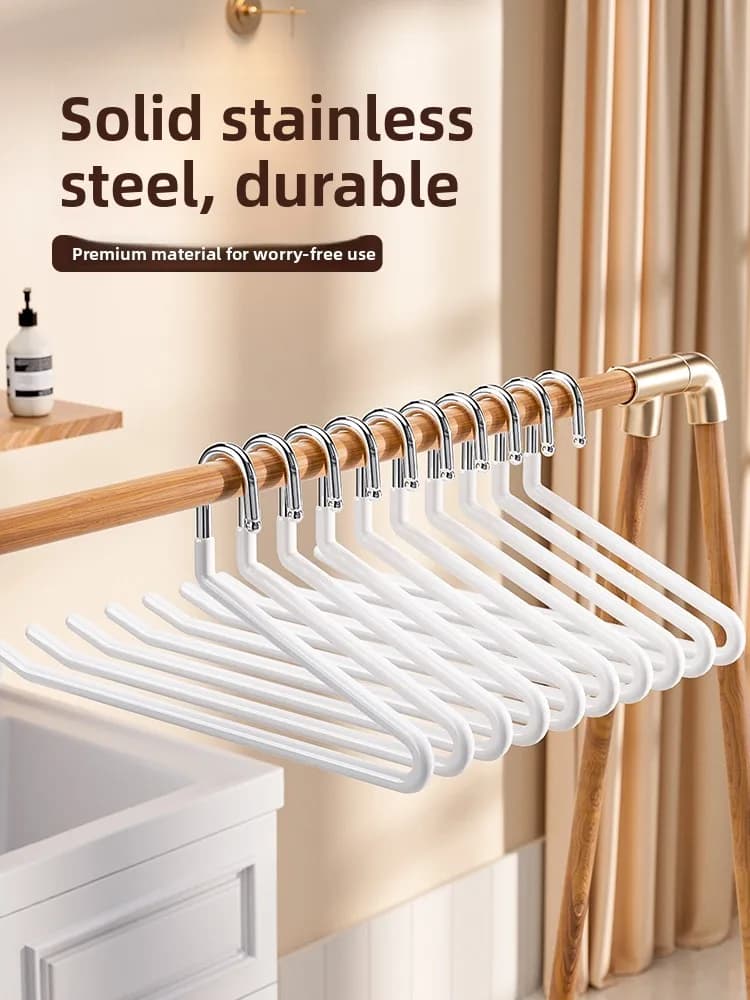 Stainless Steel Pants Hanger No Trace Built-In Multi-Functional Home Use Professional Clothes Storage Organizer Tool