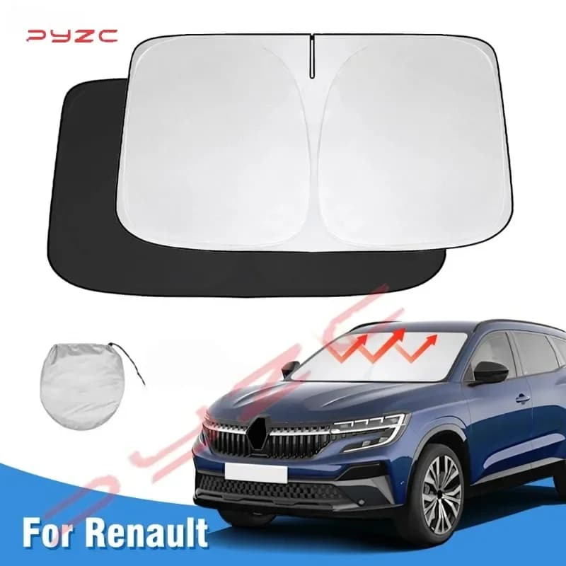 Windshield Sun Shade for Renault Espace 2005-2021 2022 2023 2024 Car Sunshade Cover Foldable Sun Visor Protector Blocks UV Rays