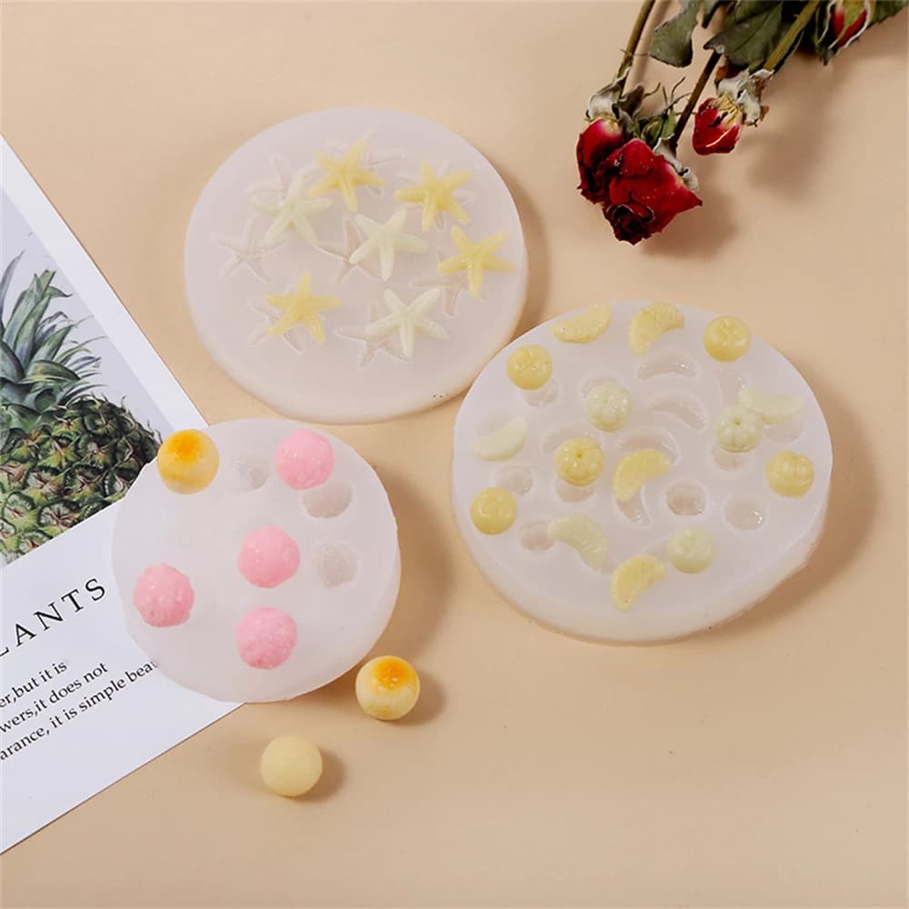Stampo in Silicone per Frutta Miniatura, Stampi 3D per Cioccolato e Torte, Stampi in Silicone a Forma di Torta per Candele, Forniture per Artigianato Fatto a Mano