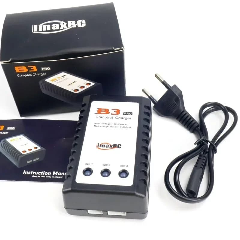 Caricabatteria Lipo compatto IMAX B3 pro Spina UE 7.4V 11.1V 2S 3S per alimentatore per elicottero RC 110-240V