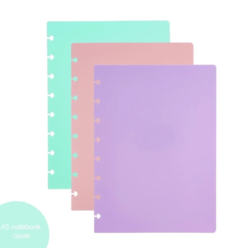Frothenon A4 A5 copertura per Notebook con foro a fungo fori tipo T Planner guscio protettivo copertura in plastica colorata forniture per ufficio