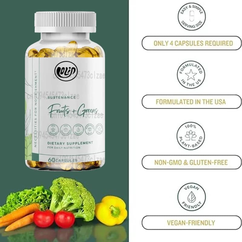 Integratori di frutta e verdura - Capsule di vitamina superalimentata