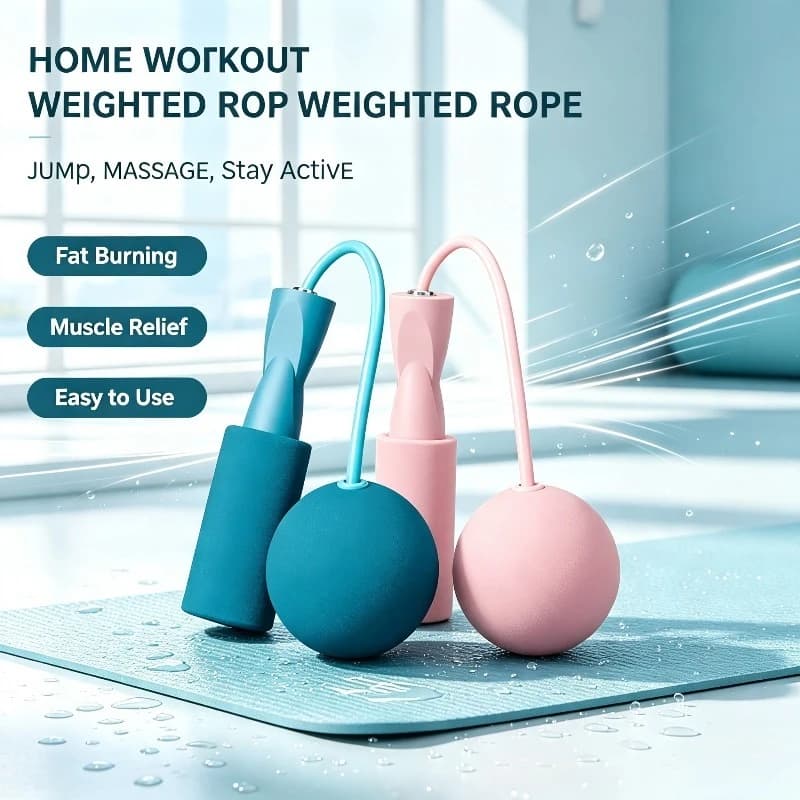 1pc Heavy Cordless Skipping Rope, Fitness Jump Rope with Big Ball, Suitable for Household Indoor Sports, Fat Burning