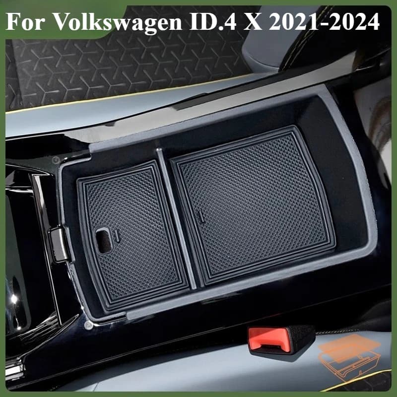 Per Volkswagen ID.4 X 2021-2024 Auto Center Console Bracciolo Scatola di Immagazzinaggio Organizzatore Auto Stowing Contenitore Accessori Interni