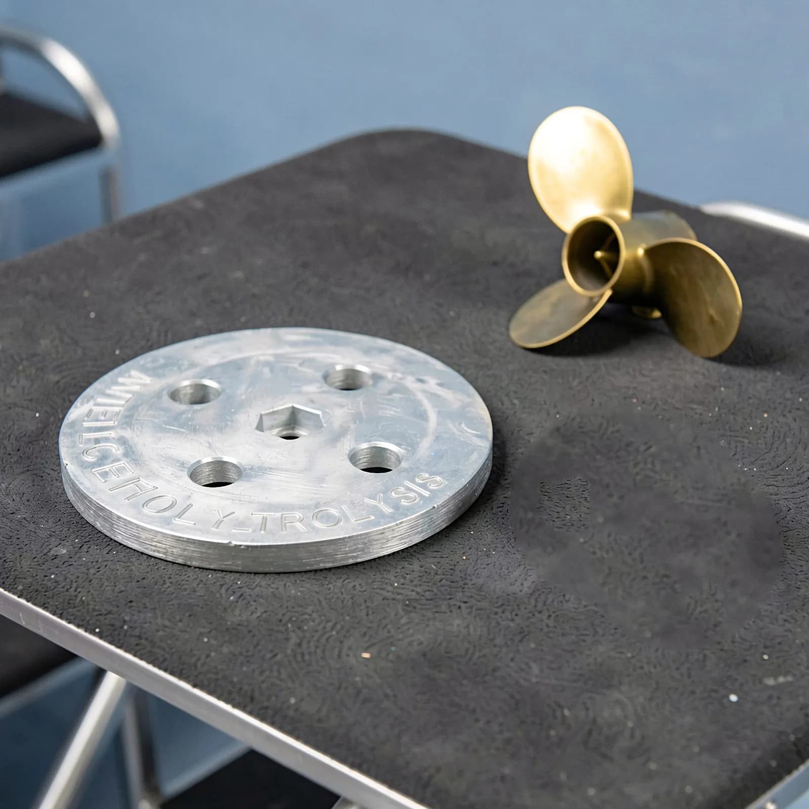 Zinc Anode Weight Plate Bolt Install Cathodic Protection Anode for Ship Propellers Rudders Saltwater Pools Electrolysis
