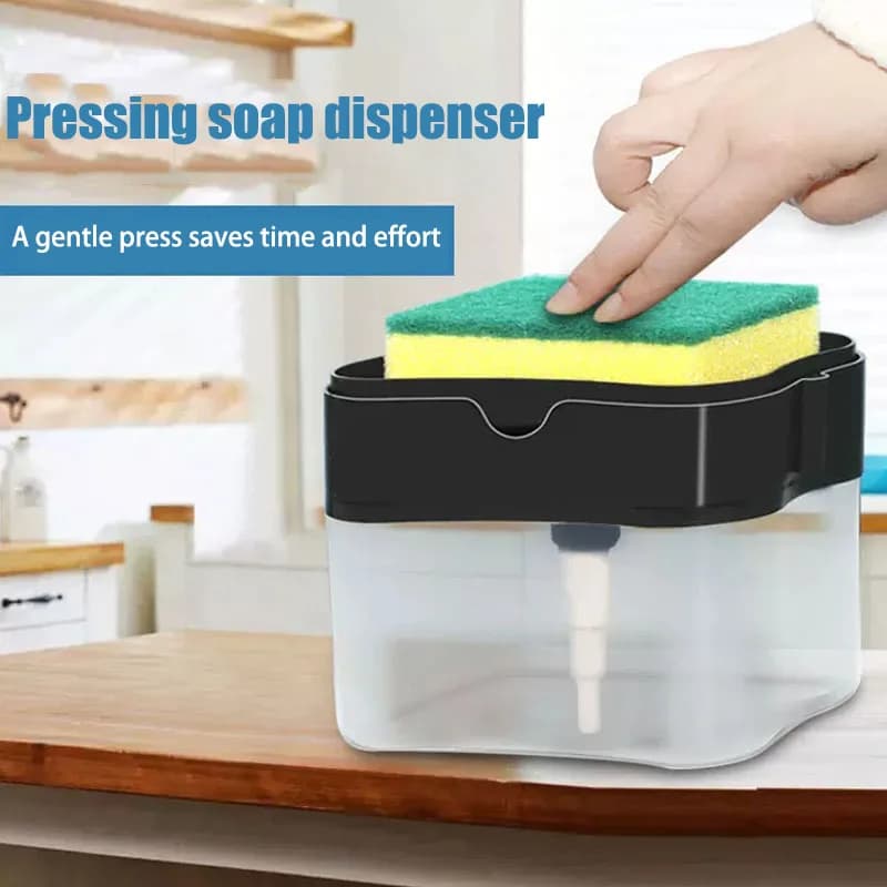 Dispenser di sapone liquido lavello da cucina spugna pressa utensili cucine accessori dispenser detersivo piatto apparecchio per la casa