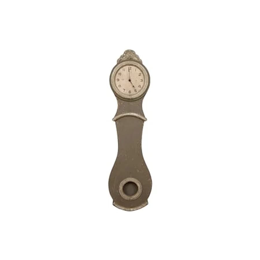 Orologio da Parete Stile Nonno in Legno Grigio Invecchiato per Soggiorno, Texture Rustica, Fascino Vintage, Quadrante Facile da Leggere