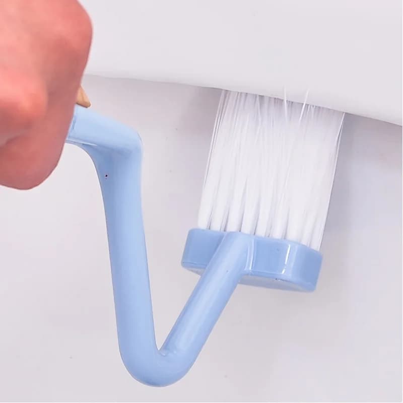 1 Blue V-Shaped Toilet Brush: Innovative S-Shaped Arc Design For Efficient Cleaning Of Toilets