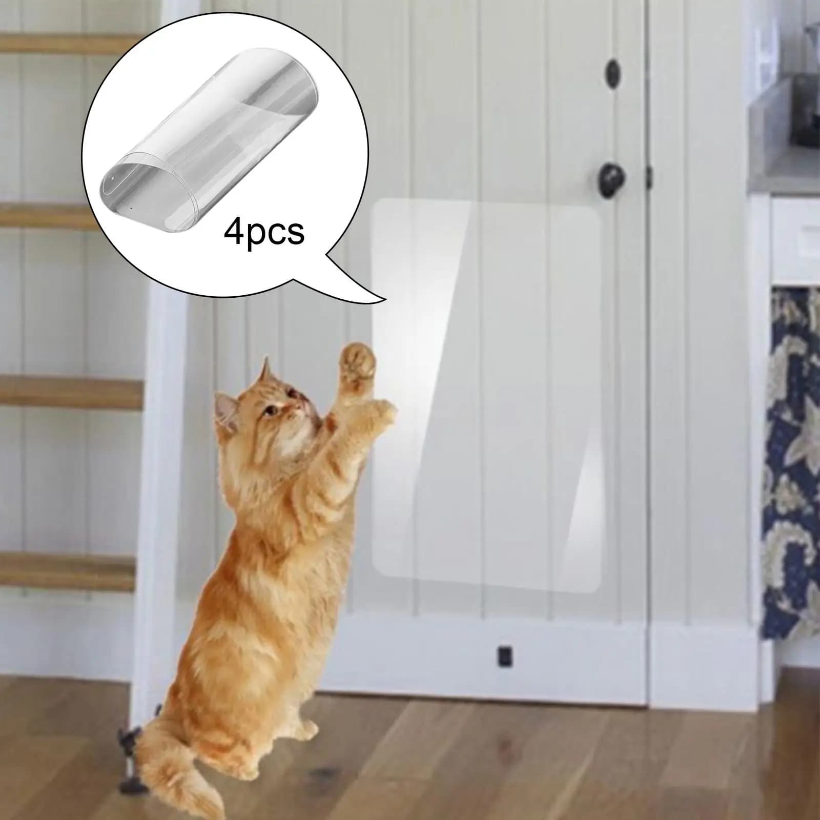 Cat Scratch Guards Mat Deterrent Pad Sofa Protector Anti Scratch Tape Sticky Paws Post 4Pcs