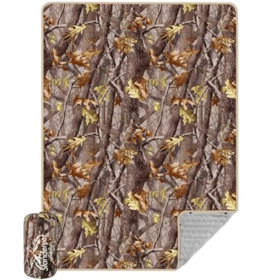 Coperta da campeggio per esterni, calda e spessa, in pile polare, indossabile, con bottoni a pressione, morbida e soffice