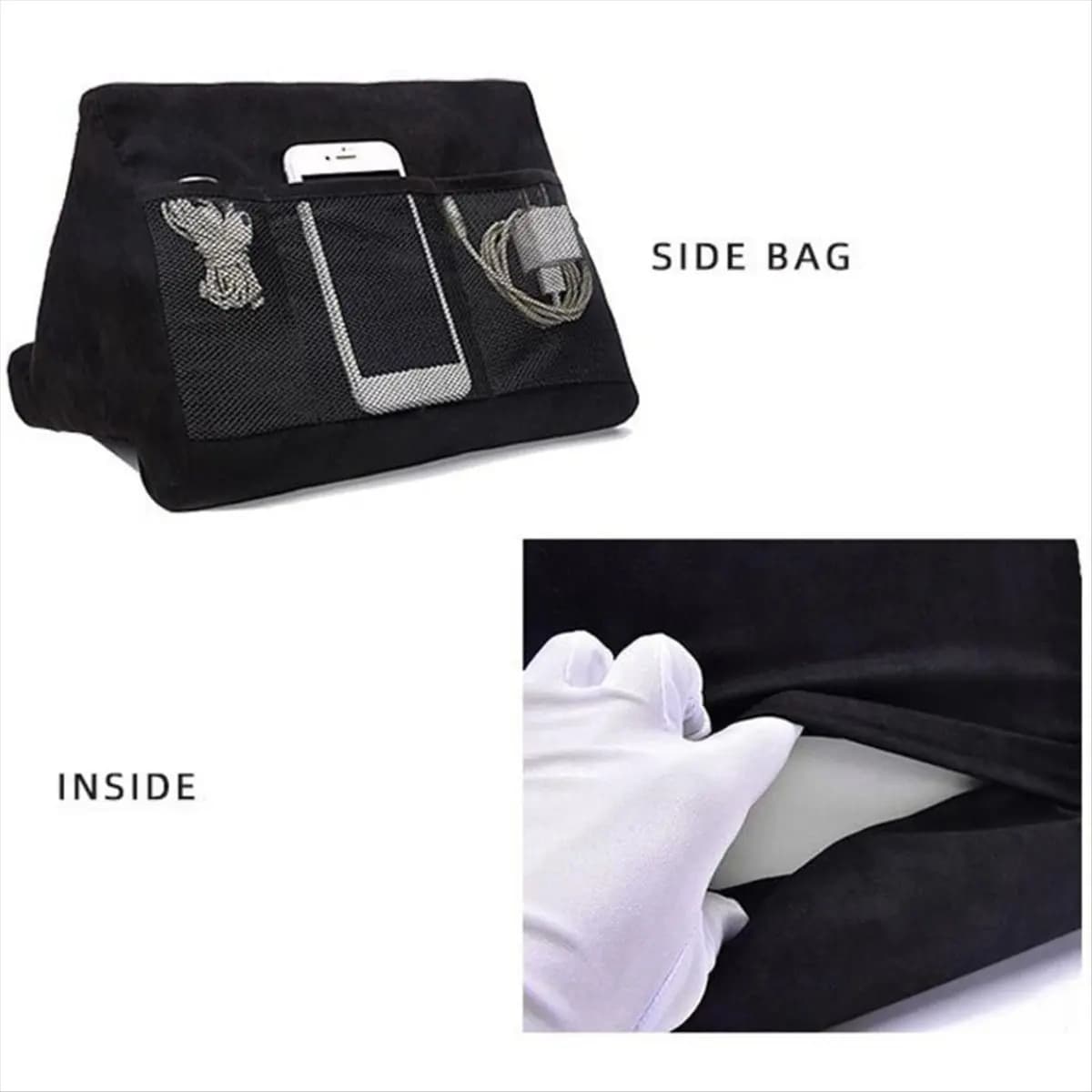 A88M Tablet Pillow Stand Multi-Function Tablet Phone Stand Cushion for Mobile Phone Laptop Holder Support Bed Bracket Grey