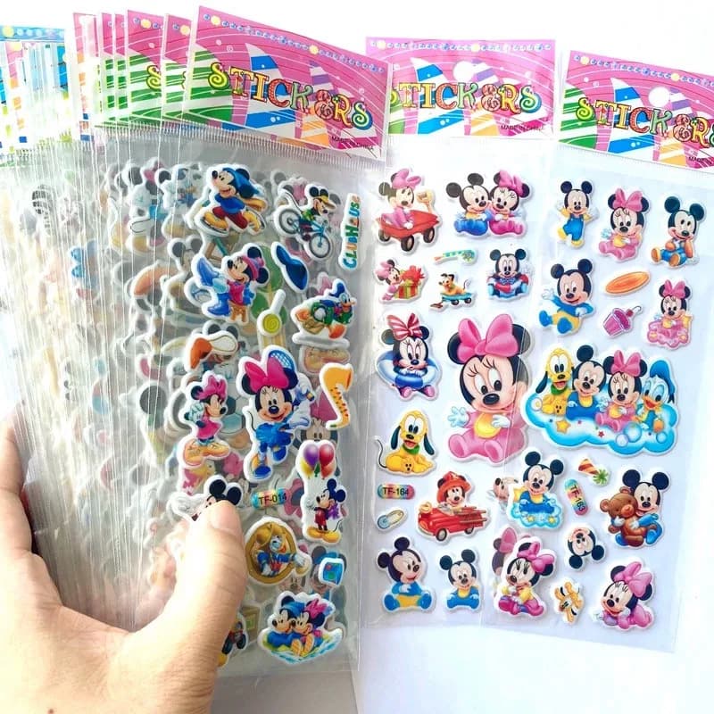 12 pezzi simpatici adesivi Topolino Minnie per bambini adesivi anime carini adesivo per scrapbooking per notebook per bagagli vendita calda