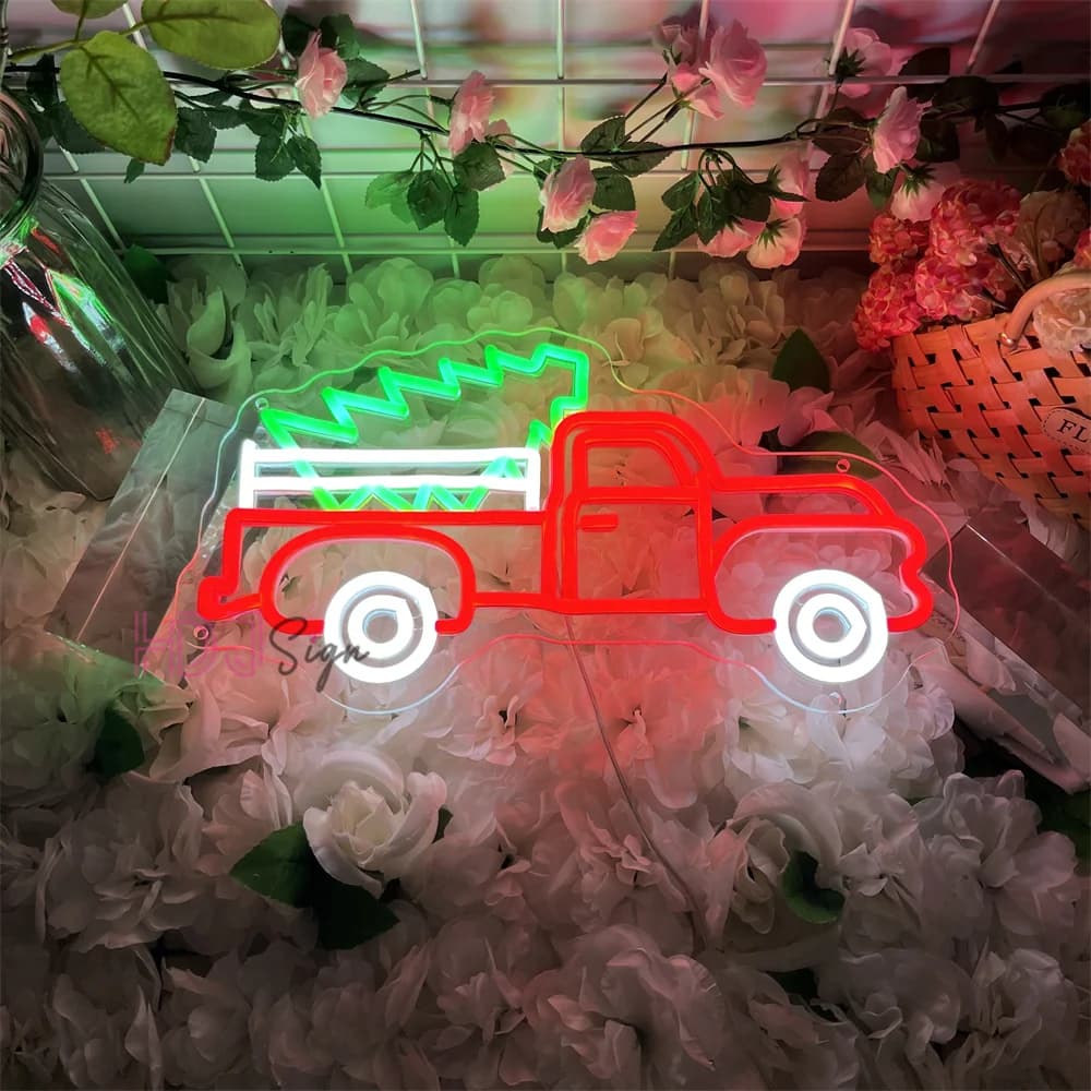 Insegne al neon di buon Natale Decorazioni da parete a LED per feste in camera di casa Decorazione di Capodanno Luci al neon di Natale Personalizza regali