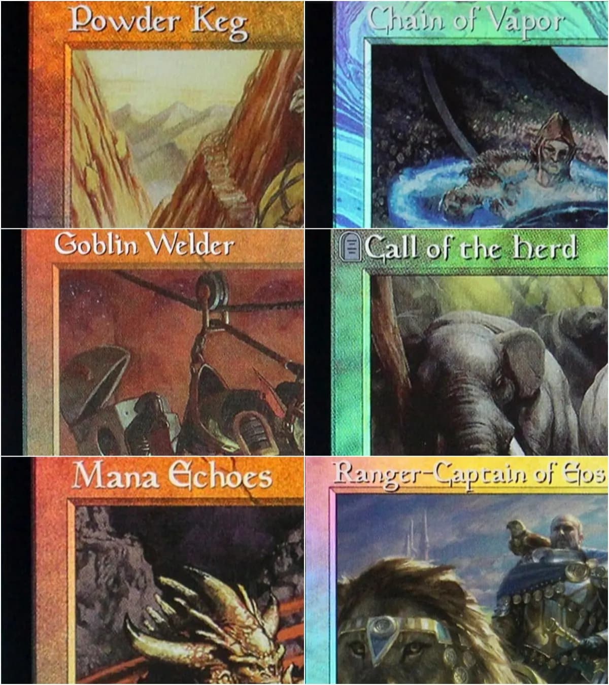 Foil 'Call of the Herd/Chain of Vapor/Powder Keg' TCG Proxy Cards Top Quality Board Playing Game Trading Cards