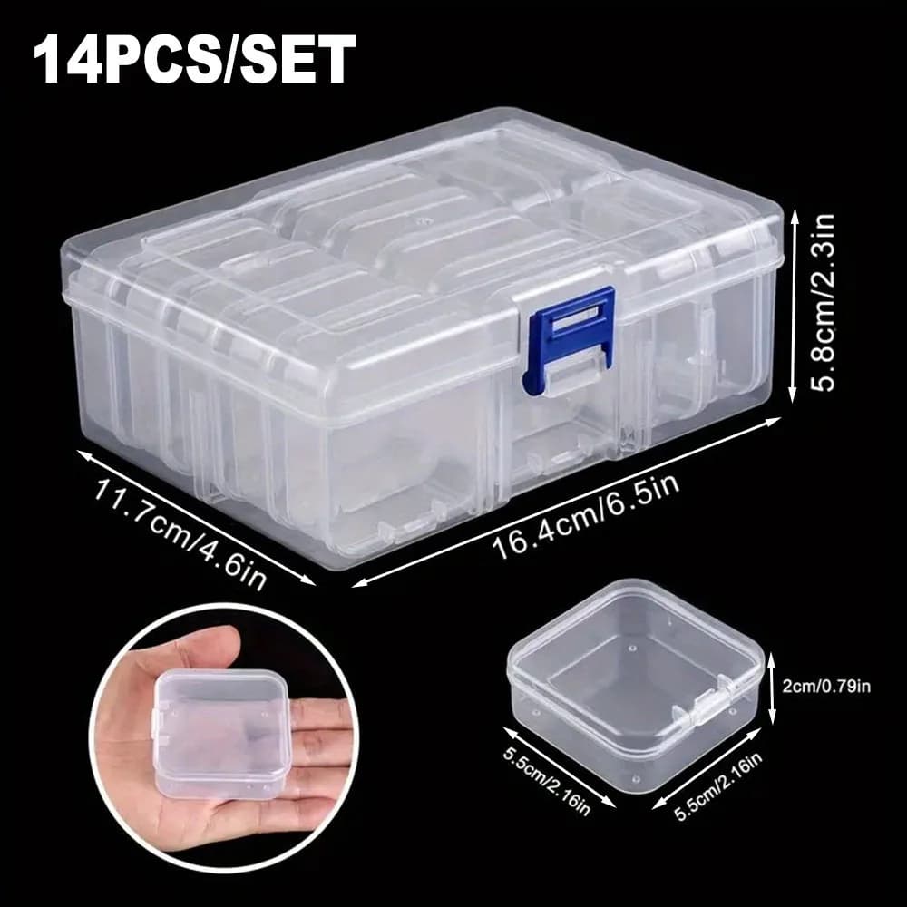 The Transparent Independent Packaging Box Is Small Bead Organizers, Plastic Storage Cases Mini Clear Bead Storage