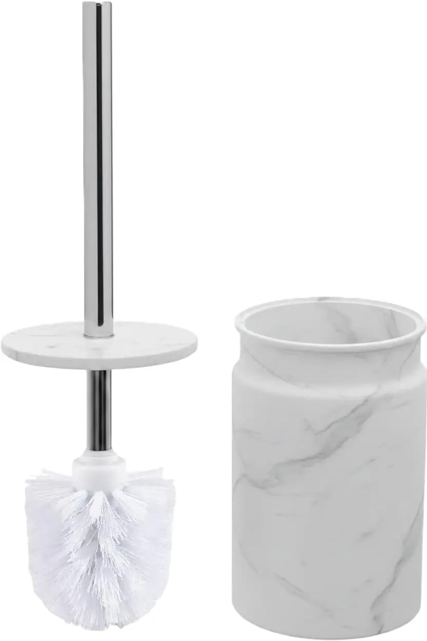 Set Spazzola e Porta Spazzola per WC - Spazzola per WC con Setole Robuste per una Pulizia Profonda
