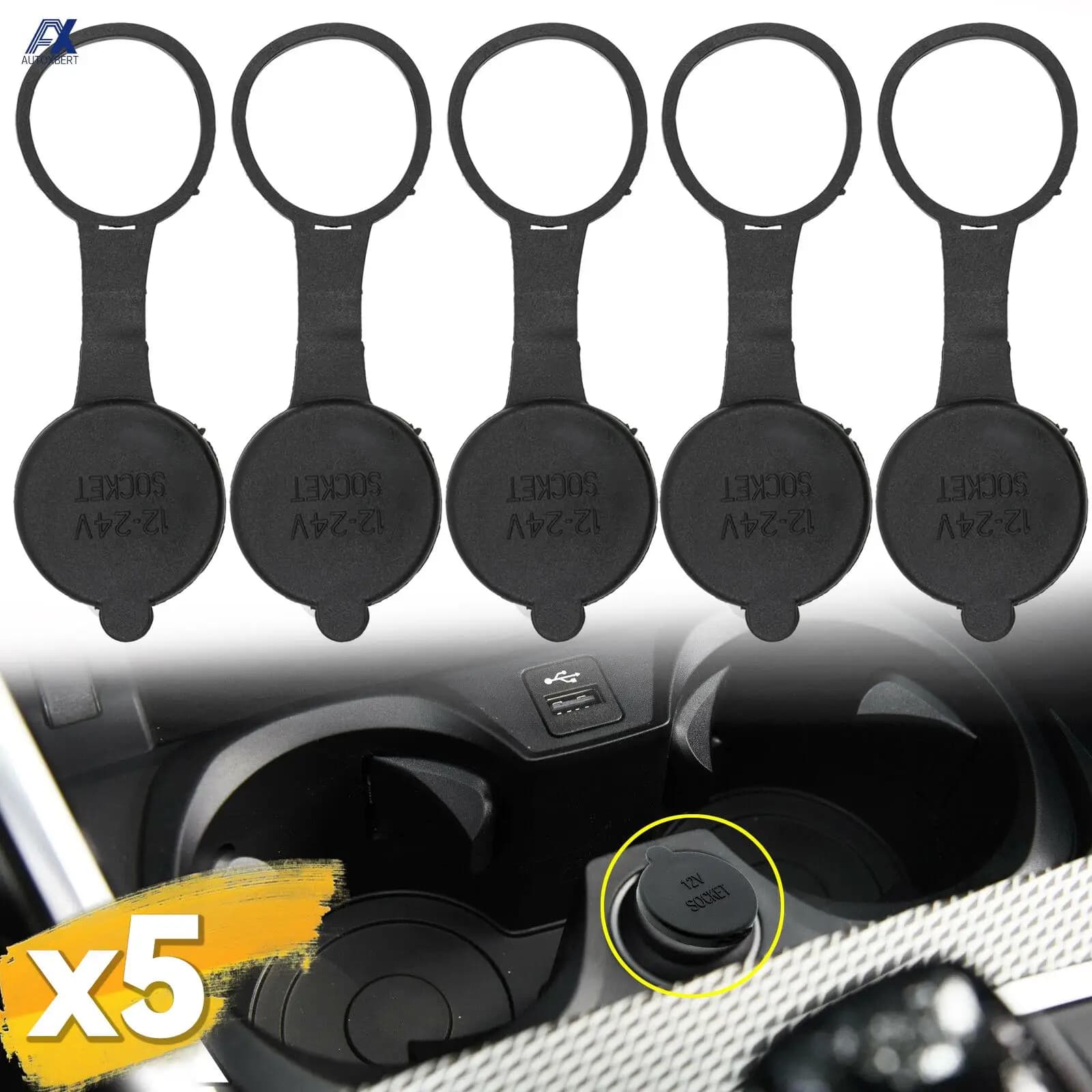 5x cigarette lighter cover for Auto socket 12V plug waterproof cover plug universal dust cover protection for Styling accessories Auto