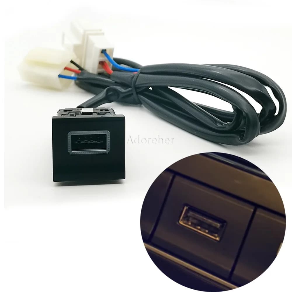 Caricabatterie per Auto LED Rosso con Interfaccia USB QC3.0, Adattatore di Ricarica Rapida per Telefono, Accessori per VW POLO 2014-2018