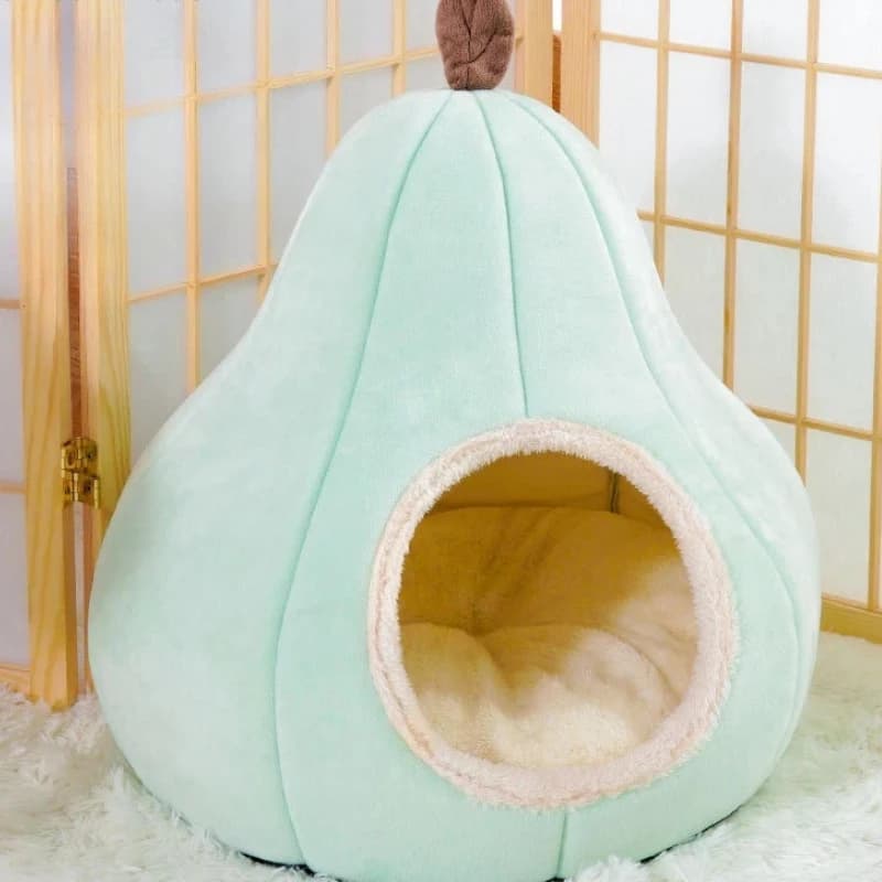 Cuccia a forma di pera per gatti, calda e accogliente, semi-chiusa, per tutte le stagioni, nido per animali domestici, calore invernale, cuccia per cani, cuccia per gatti