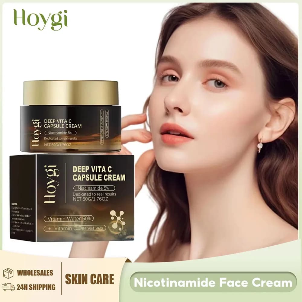 Viso Cream with Vitamin C Capsules to Uniform Skin Tone, Remove Macchie, Hydrate, Illuminare and Rassodare