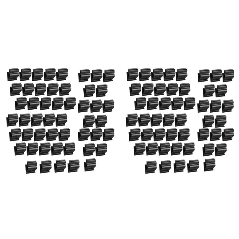 L60A 100 Pezzi Clip Nere per Etichette, Portaetichette in Plastica per Vassoi Alimentari, Clip Riutilizzabili per Etichette Prezzi e Segnalazioni Buffet