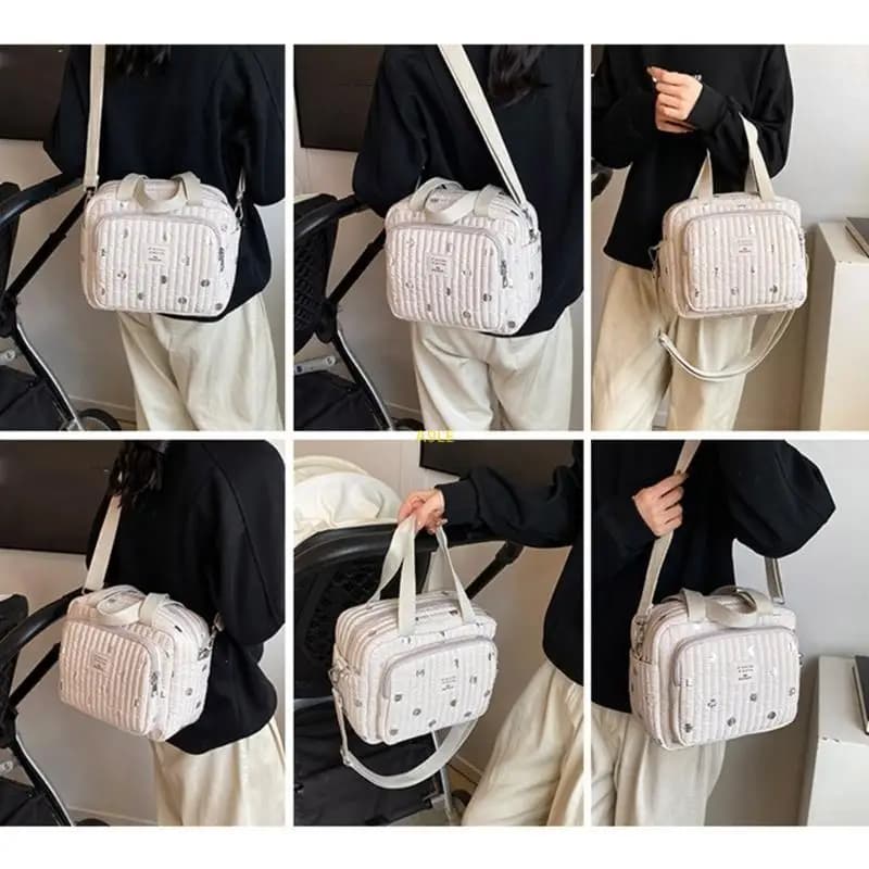 Borsa per pannolini per bambini portatile con cinturini da passeggini alla e pratico borsa per pannolini alla per