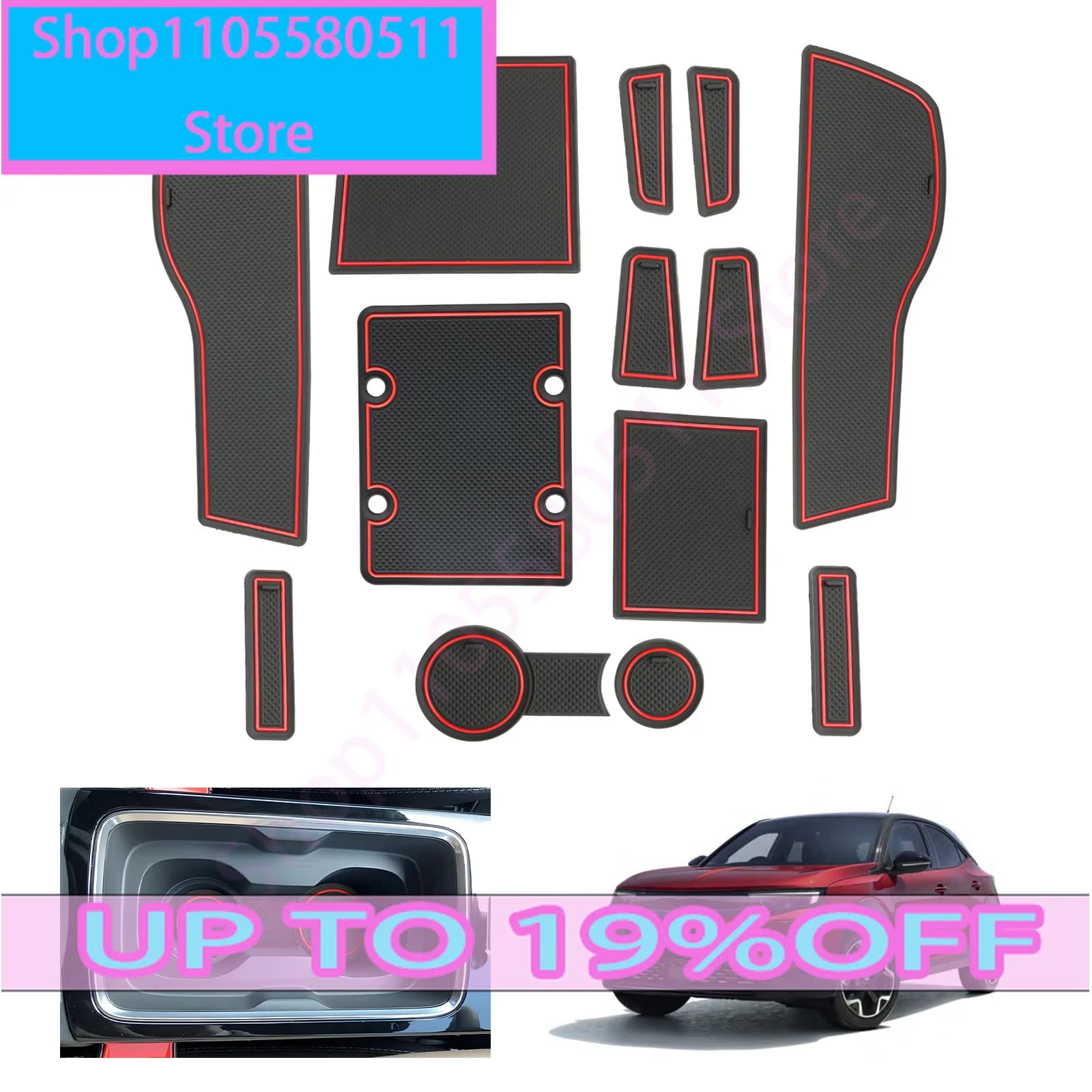For Opel Mokka B GS Line / Opel Mokka-e 2021-2025 Car Door Groove Mat Anti-slip Slot Pad Auto Interior For Mokka B Accessories