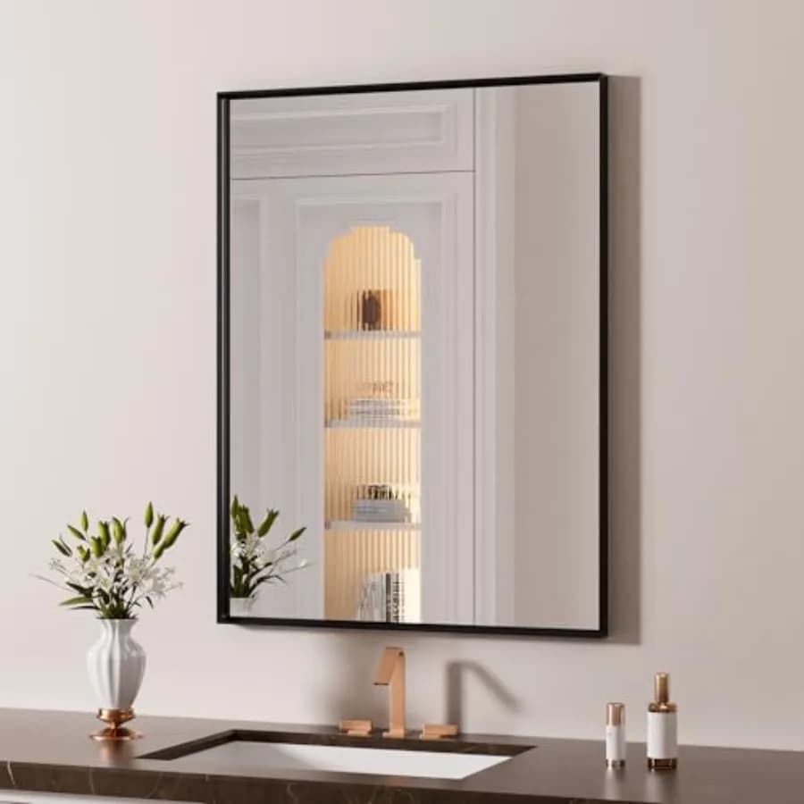 Bathroom Mirror 20"X30" for Wall, Rectangle Bathroom Vanity Mirror, Hangs Vertically or Horizontally, Easy to Install, Modern D