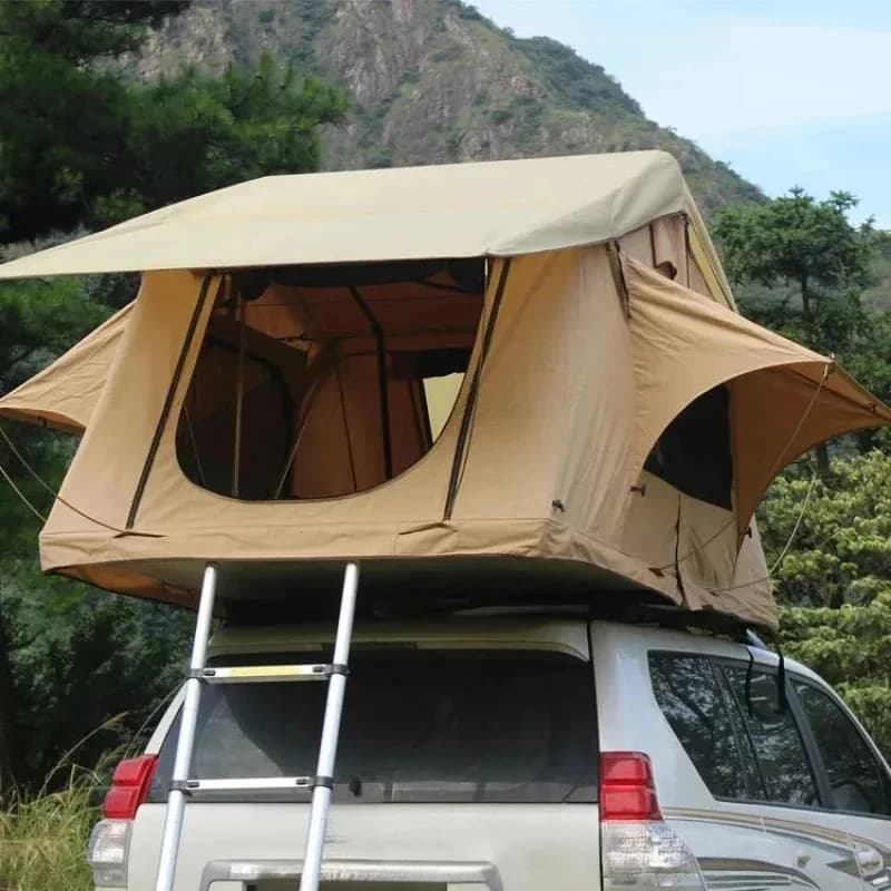 Tenda da Campeggio in Cotone Impermeabile per Esterni, Calda e Confortevole, con Palo in Alluminio, Automatica, Ideale per Tour in Auto - Vendita Calda dalla Fabbrica